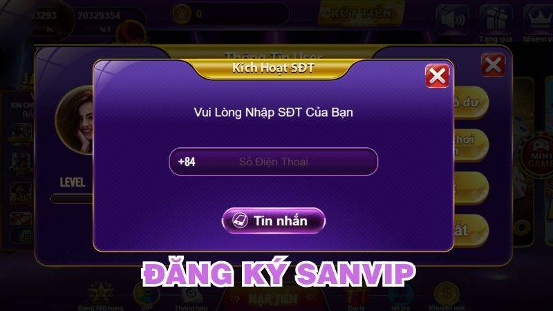 Kích hoạt tài khoản San Vip 